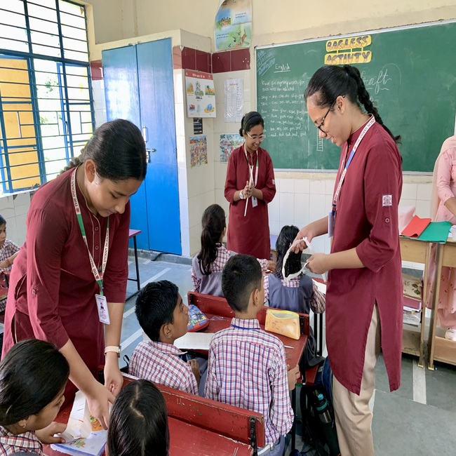 Citizenship Programme initiative - Students conduct art workshops on Independence Day at nearby municipal schools